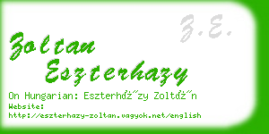 zoltan eszterhazy business card